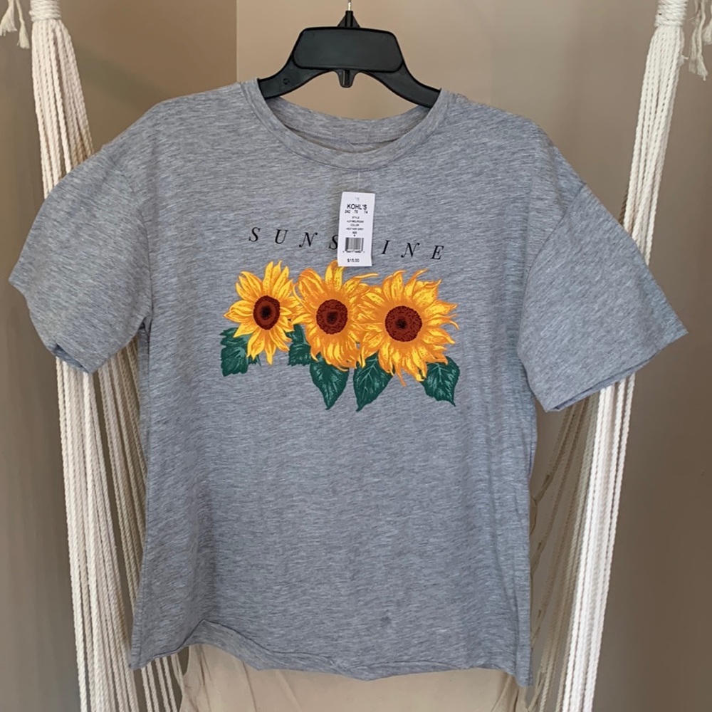 Awake- Medium Sunshine T gray/yellow Brand New w/ tag